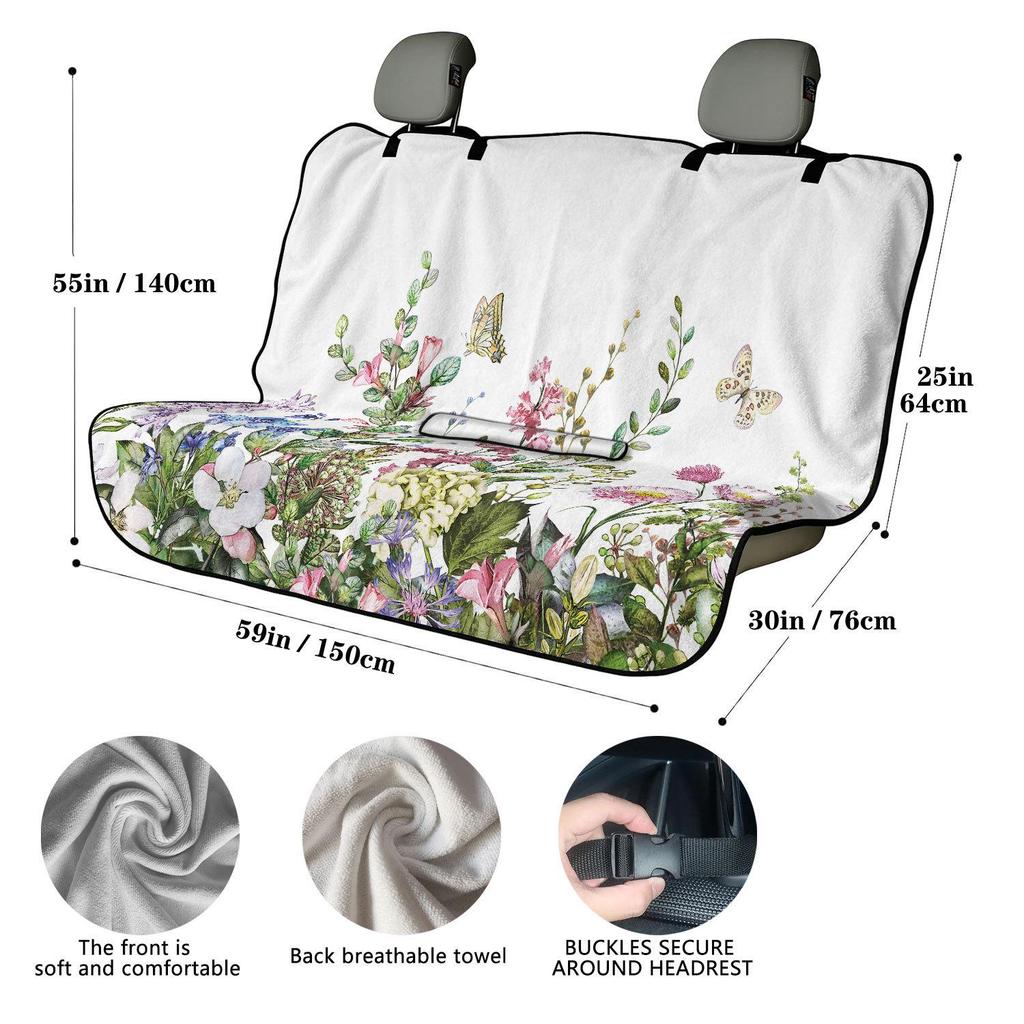 Universal Rear Car Seat Towel Cover Protector for Gym & Workout - All Seasons