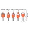 5pcs 2.8 3 3.2 3.5 4mm Diameter Countersink Drill Bit Set Hole Opener Bit Set  PVC Edge Banding