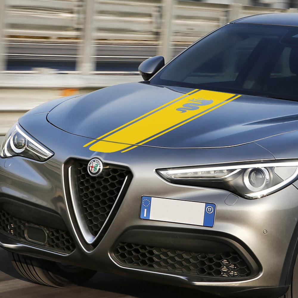 Auto Motorhaubenaufkleber Vinyl Aufkleber Für Alfa Romeo Giulia Giulietta 159 156 MITO Stelvio 147 Sportiva Duetto GT Autozubehör
