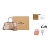 Coach Rowan 18 Logo Zip Closure Faux Leather Crossbody Shoulder Bag Small Women bags Milk-Tea CW331-SVPWH