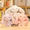 20CM New Creative Stuffed Animals Kids Mini Long Ear Bunny Rabbit Plushie Dolls Cartoon Animal Plush Toys Children Birthday Gift