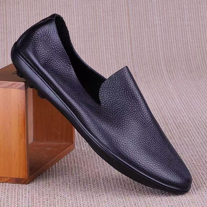 Men's New Slip-on Loafers, Breathable Soft Sole Casual Leather Shoes, Comfort Lazy Shoes for Men