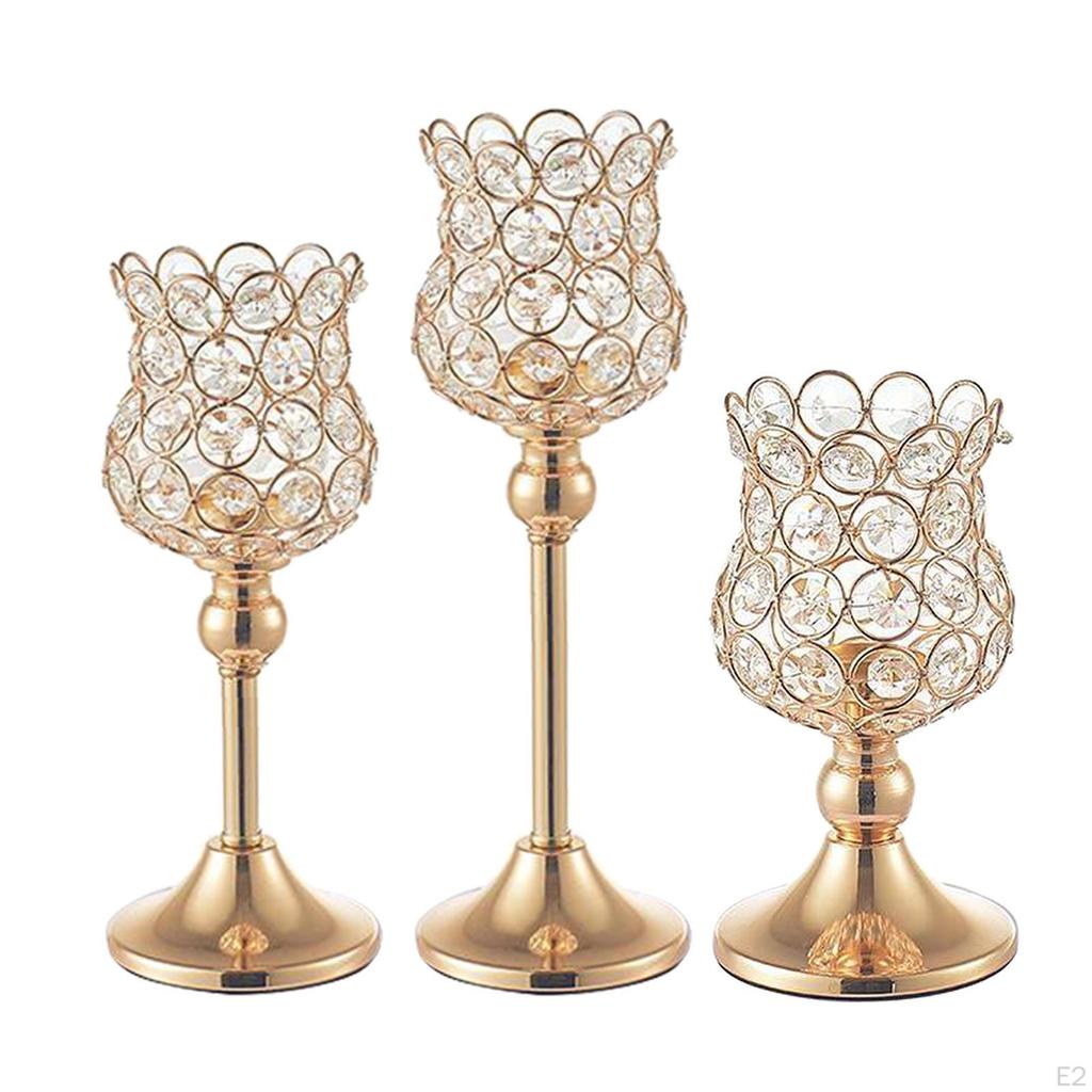 Candle Holder Candlestick Romantic Crystal Cup Home Decor