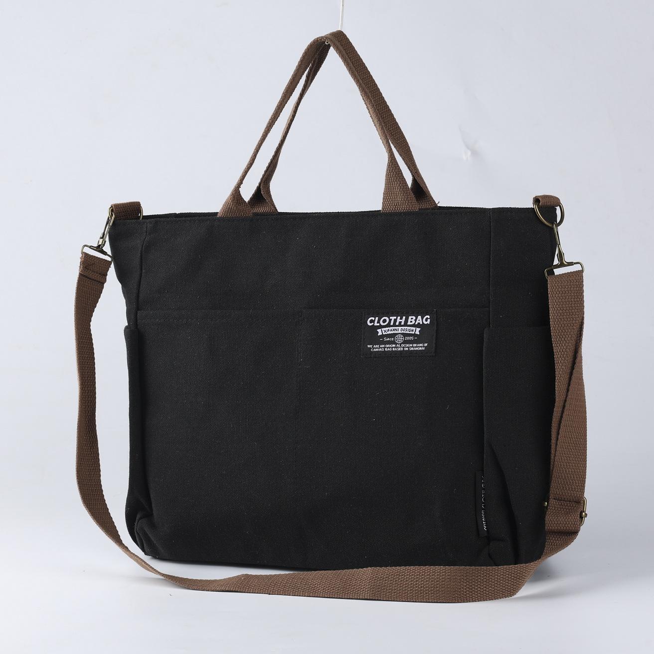 

Thickened Multi Pocket Homemade Artistic Tote Canvas Student Computer Minimally Handheld Single Shoulder Crossbody Bag Customized