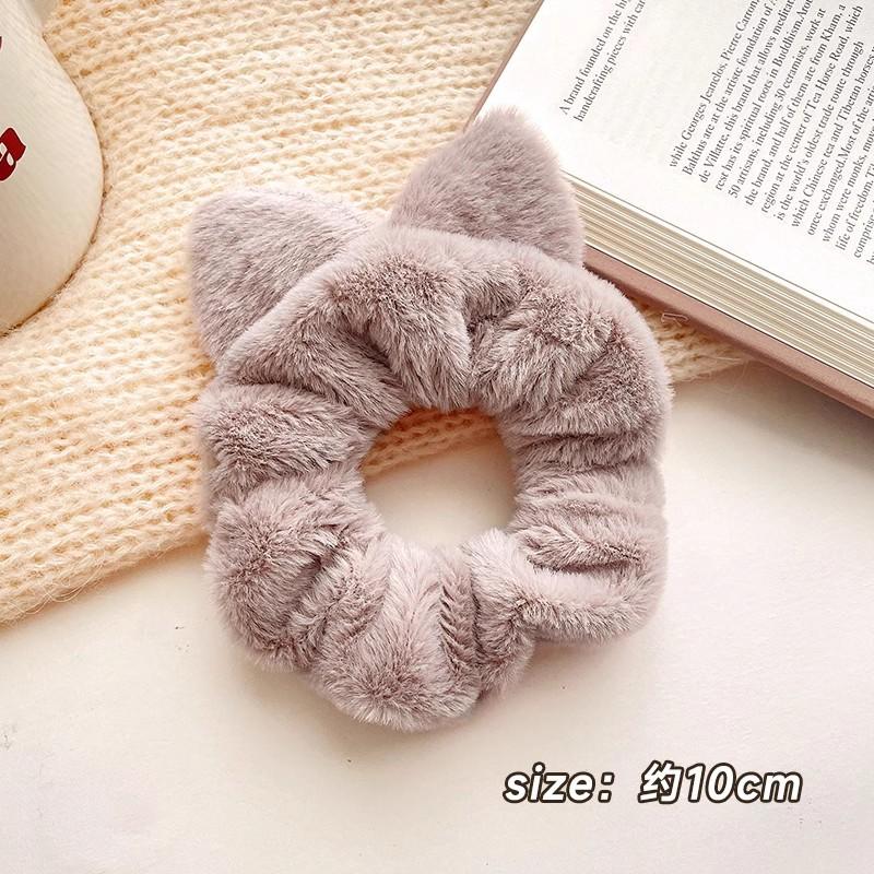 Plüschfuchs Ohren Haargummi Fuchs Nick Haarkreis Cartoon Niedliche Haaraccessoires Neues Kaninchen Kopfseil Flauschiges Haarband für Damen Mädchen