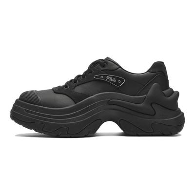 Diva Leather Comfortable Versatile Low-Top Dad Sneakers Women Sneakers Black F12W411111FBK