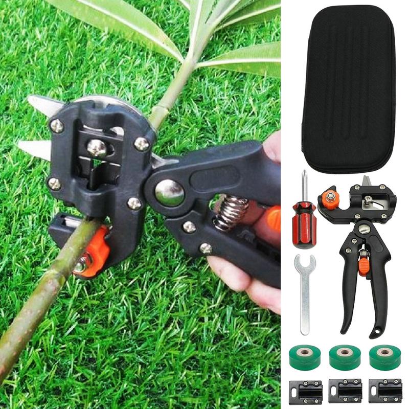 Grafting Shears Fruit Tree Garden Grafting Tool 2-in-1 Gardening Branch Cutting Hand Shears with Ergonomic Grip for Planting