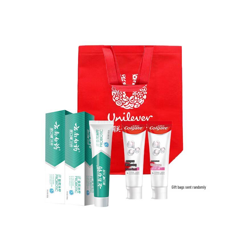 Yunnan Baiyao Ice Lemon Mint & Colgate Peach Whitening Toothpaste 4-Pack