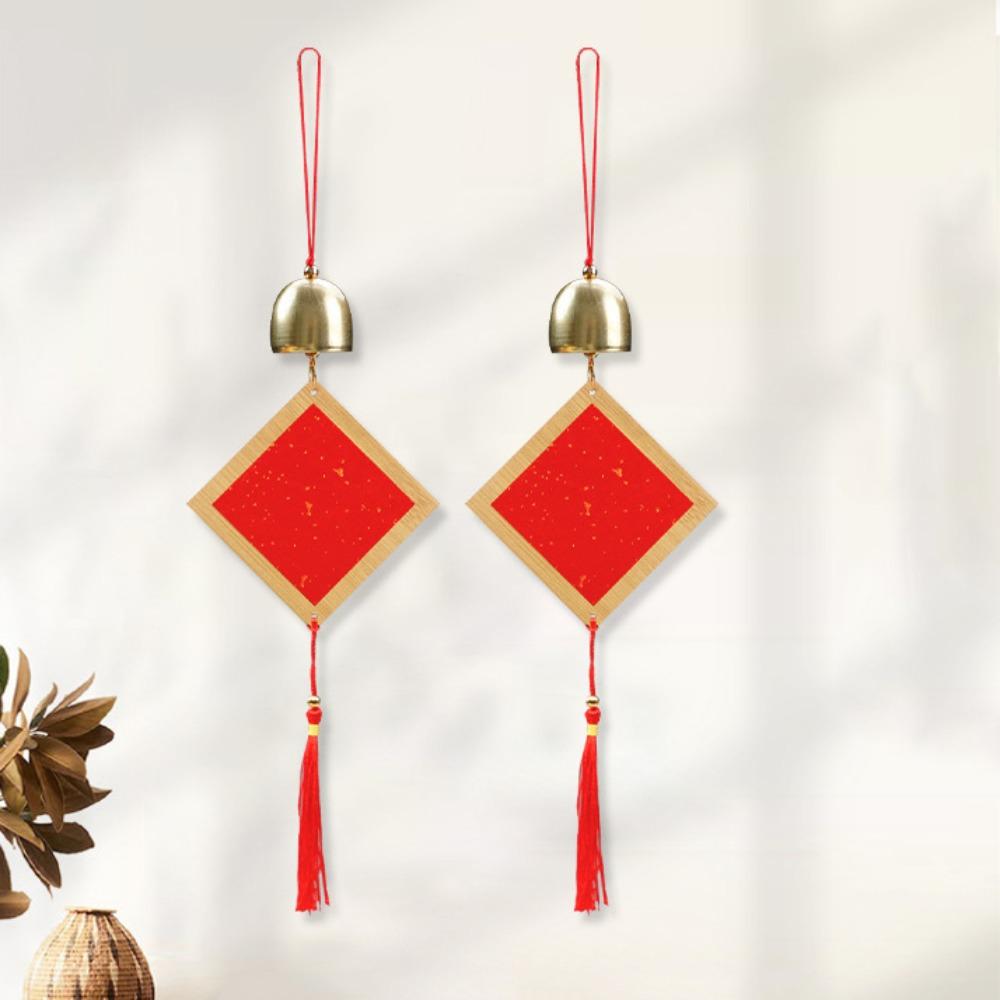 2pcs Wooden Spring Festival Decor Traditional Wall Hanging Ornament Home Decoration