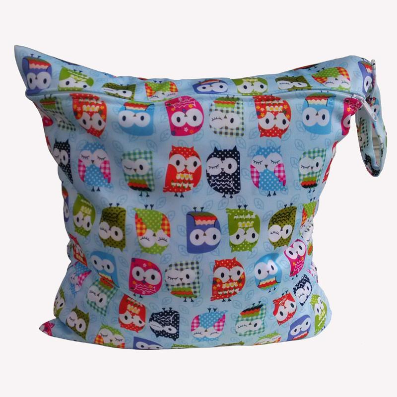 Baby Cartoon Print Diaper Bag With Zipper And Polyester Storage For New Parents