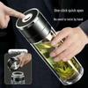 High-Capacity Borosilicate Glass Tea Cup for Men with Tea Water Separation