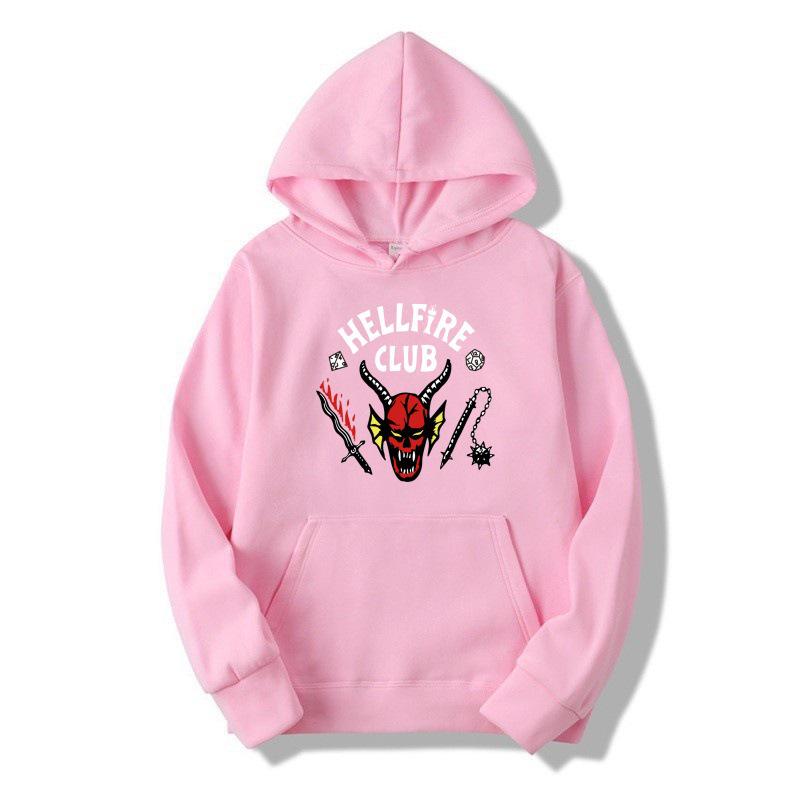 2025 Kids' Stranger Things Hellfire Club Fleece Hoodie for Autumn/Winter