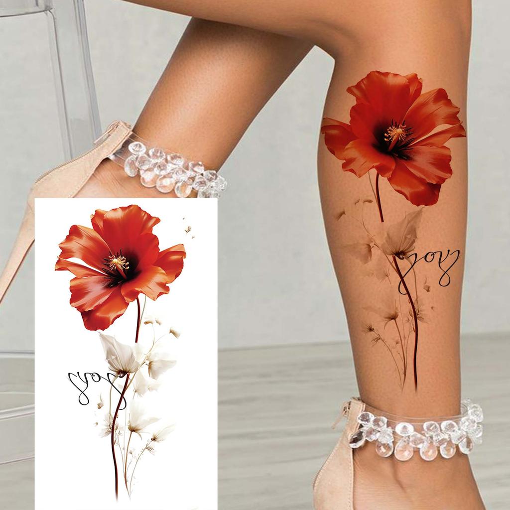 1 Sheet Black Henna Mandala Flower Temporary Tattoos For Women Girls Fake Lace Tattoo Sticker Disposable Decoration Adults Tatoo