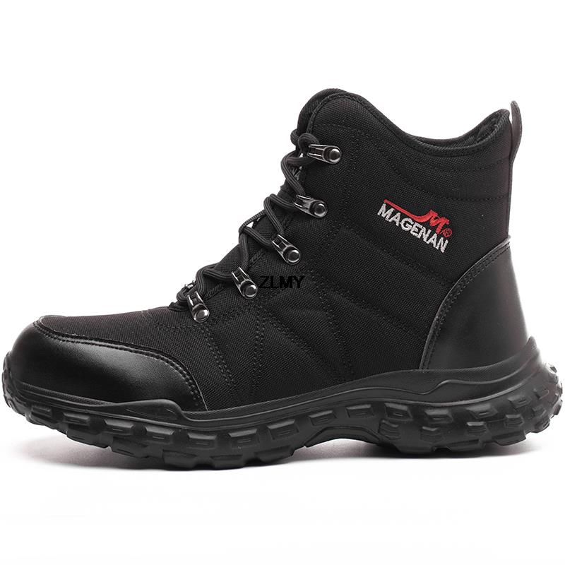 

Строительная мужская рабочая защитная обувь, мужские рабочие ботинки со стальным носком, устойчивые к проколам, легкие защитные ботинки с высоким берцем 40 чёрный