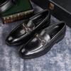 Fashion Handmade Men's Casual Leather Shoes New Style Slip-On Low Heel Business Fashion Cowhide First Layer Comfortable Men's Footwear