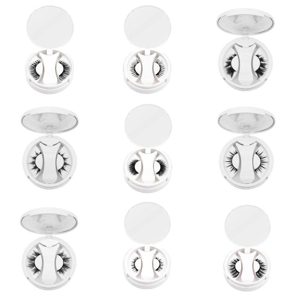 With Mirror Magnetic False Eyelashes Sweet Dual Magnetic Lashes Reusable Eyelash Extension  Girls