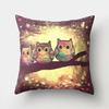 45X45Cm Decorative Sofa Bed Decorative Pillowcase Owl Pattern Polyester Throw Pillow Living Room Cushion Cover