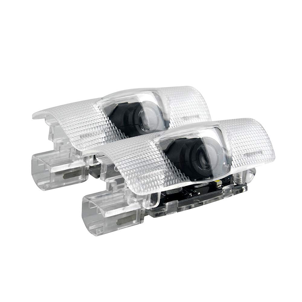 XZFLQ Lámpara de Cortina LED para Puerta Luz con Logo Láser Luz de Bienvenida para Puerta Luz de Cortesía 4pcs