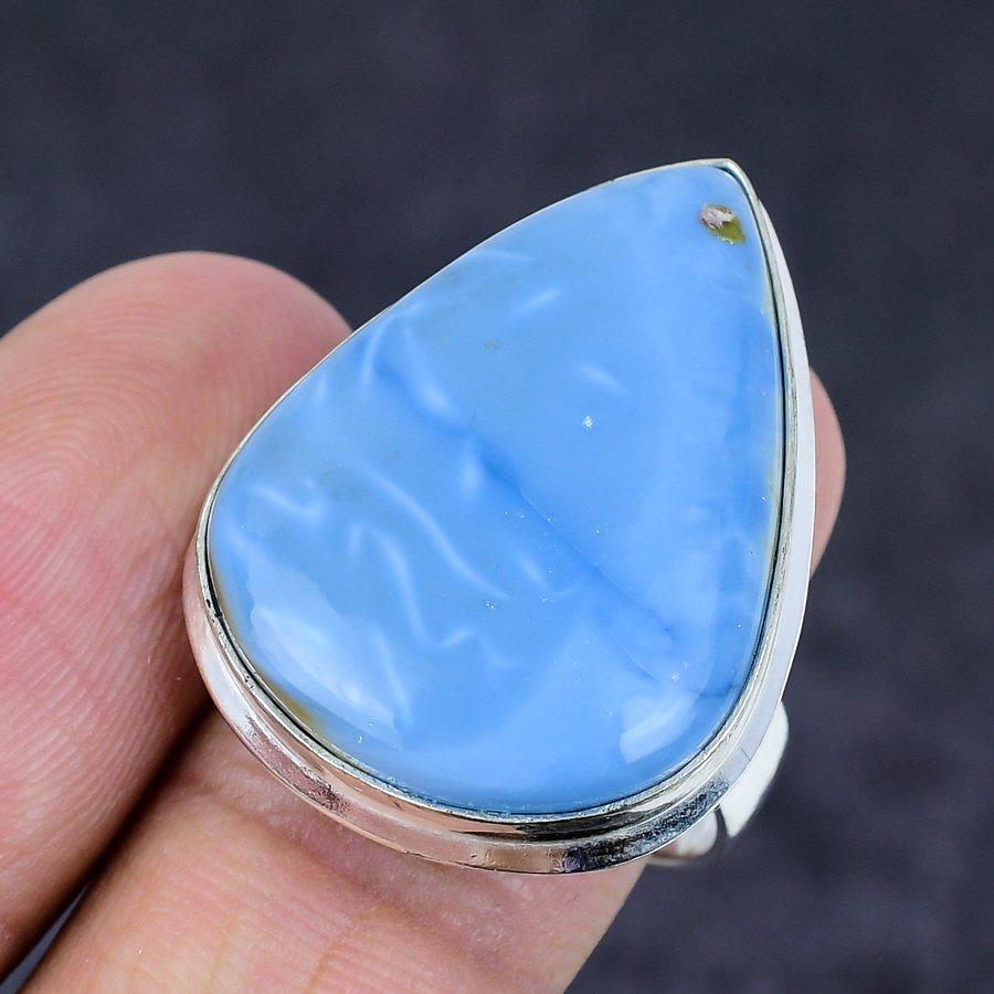 Natural Owhyee Opal Gemstone 925 Sterling Silver Jewelry Ring Size 9 E2T57