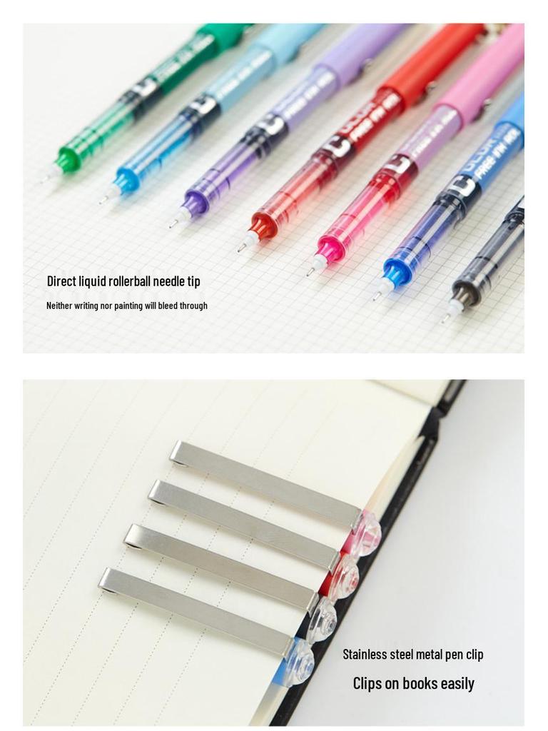 PVN-159 Red Needle-Type Gel Pen for Students, Signatures, and Office Use