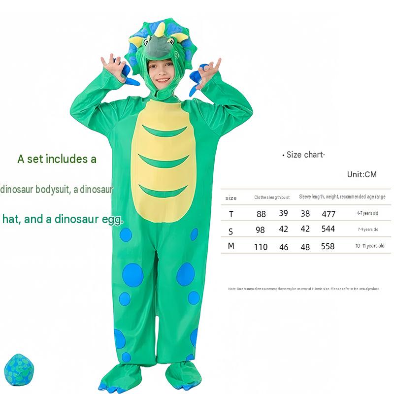 Kids Dinosaur Costume Halloween Cosplay Animal Outfit Stage Role Play Performance Wear Fantasy Parade Costume for Children
