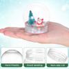 Amosfun 10pcs Mini Clear Plastic Water Globes with Screw Off Cap - Reusable and Fillable Empty Snow Globe for Making Props DIY Crafts 2.75 X 2.36