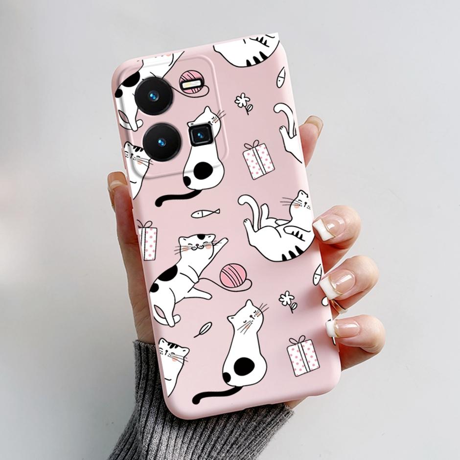 For vivo Y35 4G Protective Case For vivo Y35 4G Fashion Cartoon Phone Cases For vivo Y35 4G Beautiful Painting Back Cover Coque