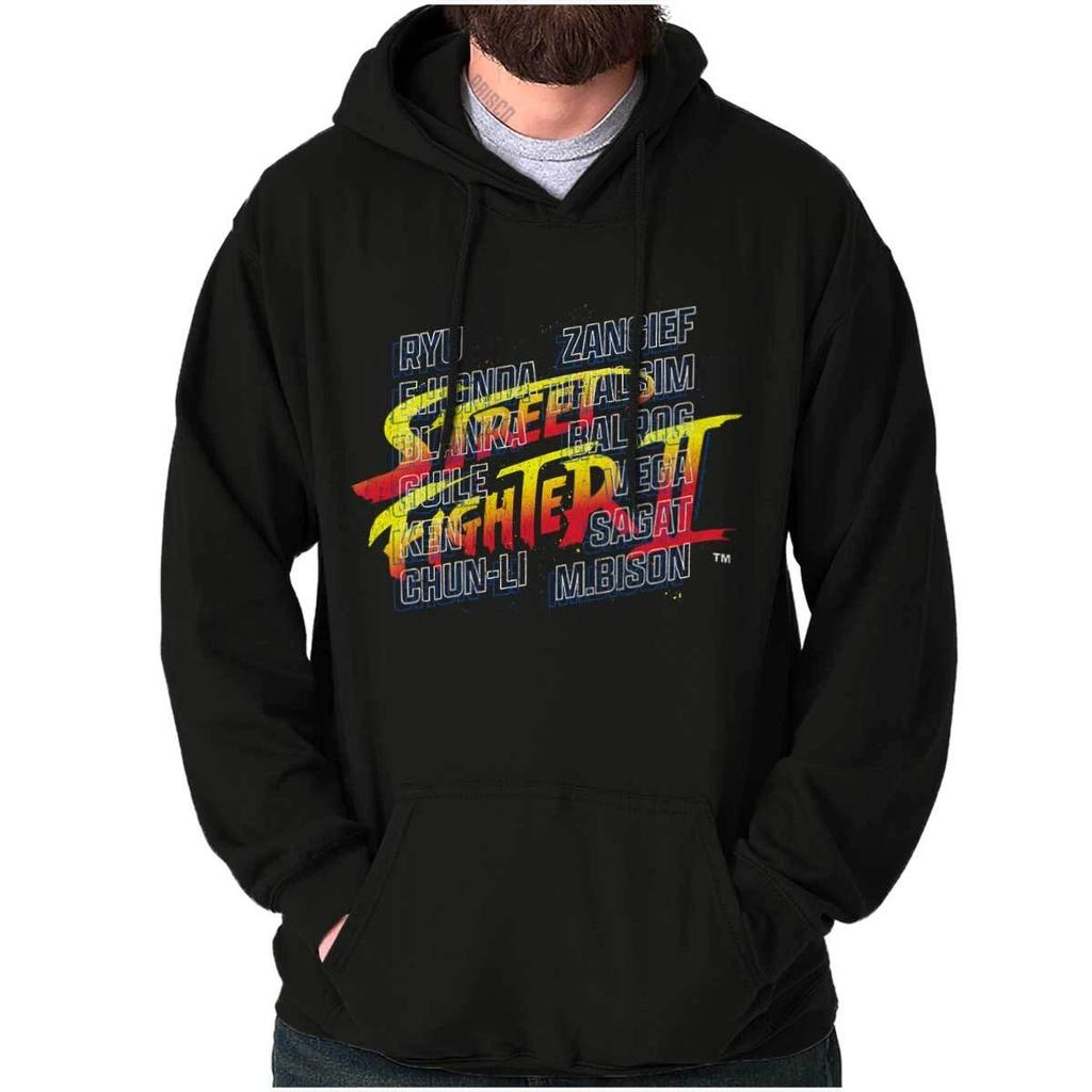 Street Fighter 2 Logo Capcom Video Gamer Hoodie Hooded Sweatshirt Men Women