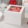 10pcs White Pastry Box Square Cake Container Disposable Cake Packaging Box  Commercial