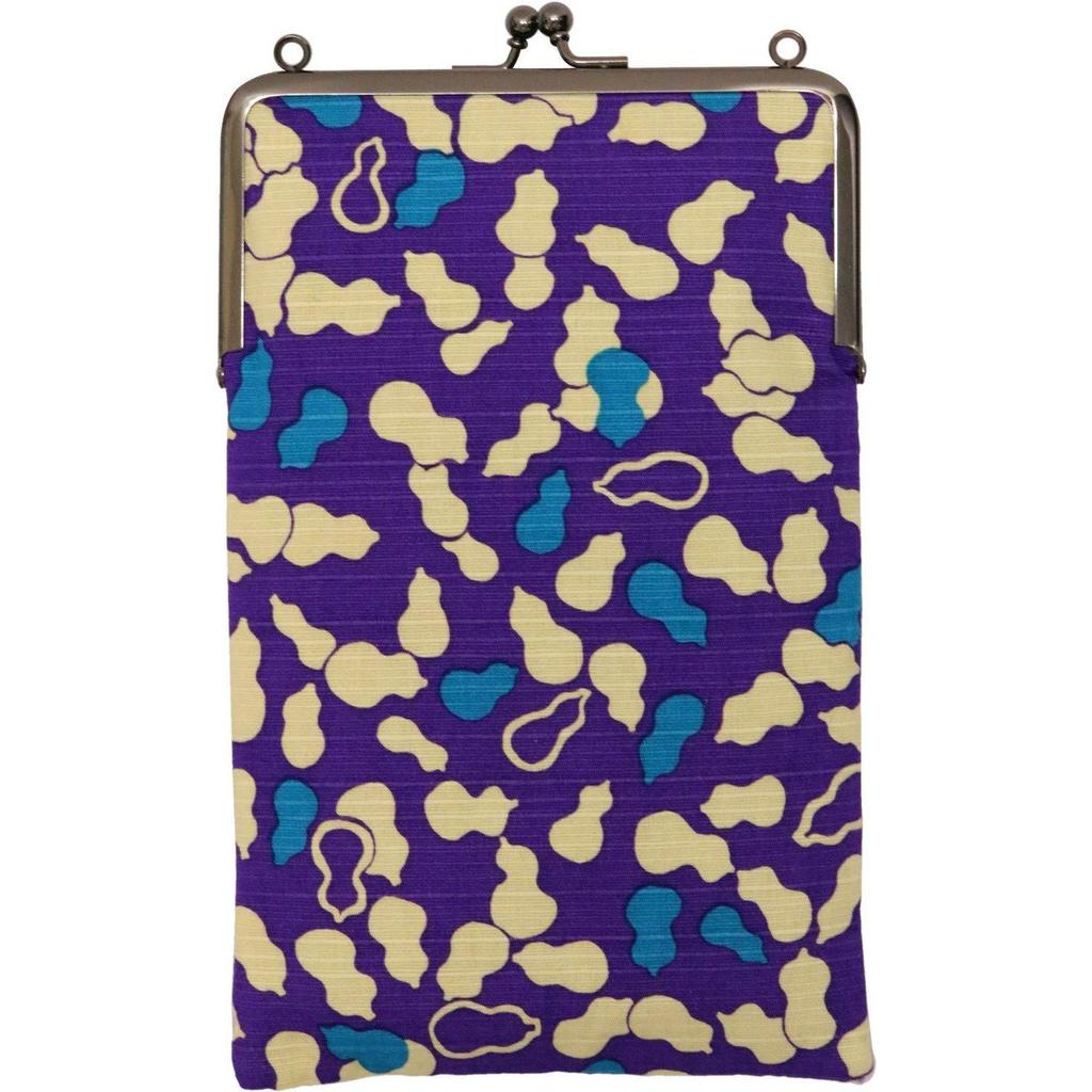 Kyoyu Japanese Gourd Print Pouch for Goshuin Book - Slim Cotton Case