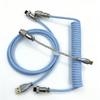 Flexible Spring Type-C Cable, 124 Standard Copper, 5V/1.5A, Durable Mesh Jacket, for Electronics Retailers