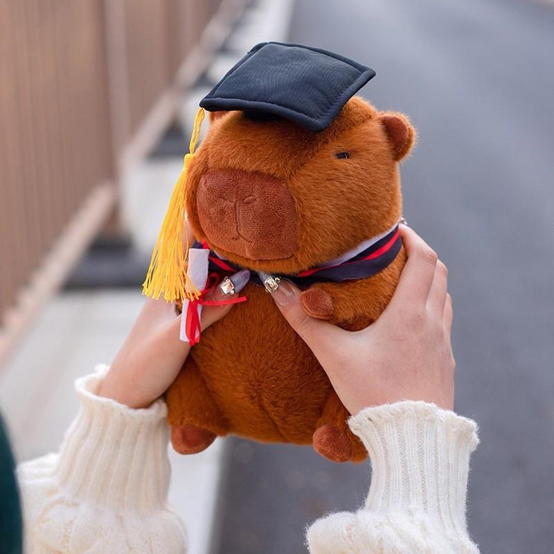 Graduation Capybara Cartoon Plush Toy Soft Doll Graduation Season Gift Student