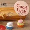 Waterproof Note Holder Desktop Memo Clip Stand, Cartoon Animal Message Holder, Cute Resin Base Photo Healing Atmosphere Decor Display Clip,