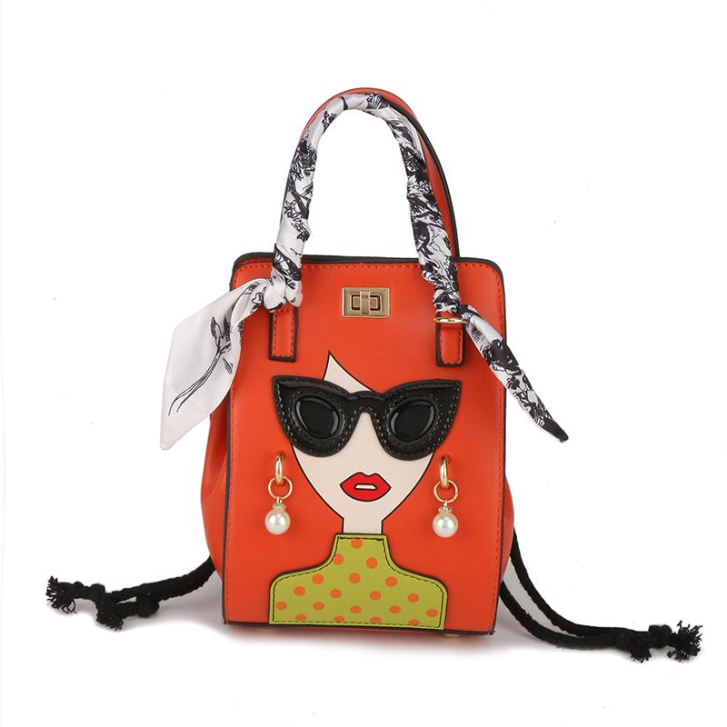

2023 Luxury Brand Hand Bags for Women High Quality PU Shoulder Bag Fashion Glasses Beauty Crossbody Bag Cute Purses and Handbags 15X21X15cm