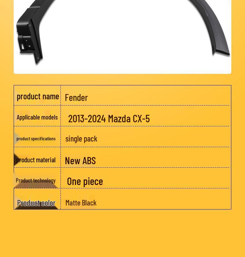 Mazda CX-5 (2013-2024) Wheel Arch Trim & Anti-Scratch Fender Strips for Front & Rear