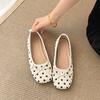 Polka dot versatile retro French flat-bottomed shallow mouth single shoes women's summer 2026 new with skirt soft-soled Mary Jane shoes