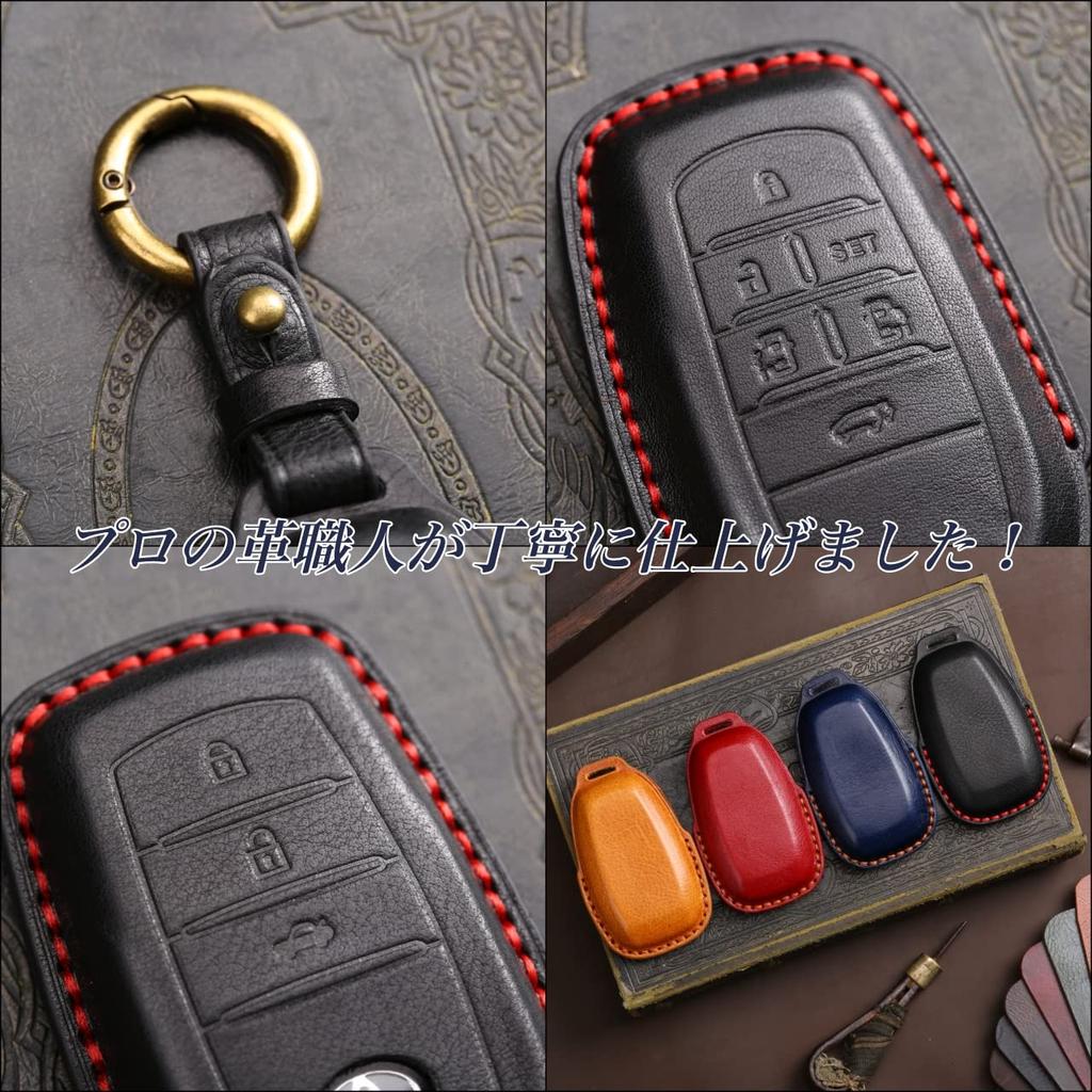 Premium Genuine Leather Smart Key Cover Case for New Alphard 30 Late Model 90 and Vellfire 30 Series 3D Camel 3D [smasol] (40 Series, Series, VOXY90,
