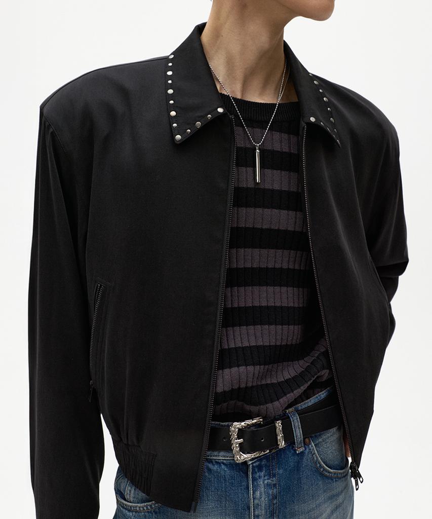 LMOOD Hank Full Grain Leather Belt Black