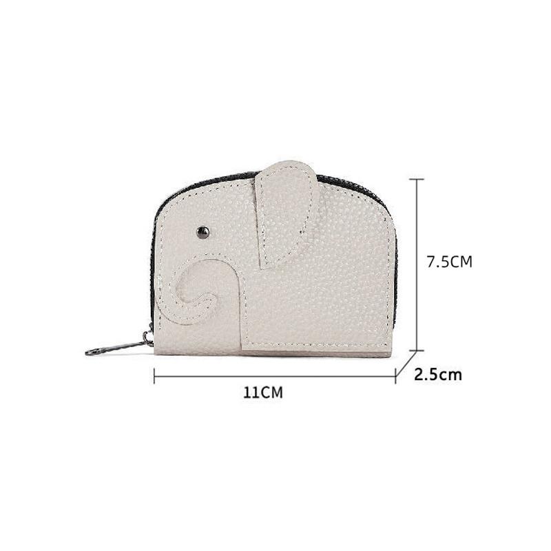 Pu Leather Elephant Money Bag Women Coin Purse With Key Ring Multifunctional Zipper Storage Bags Key Case