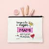 I Have The Best Mom In The World Print Comestic Bag Travel Neceser Toiletries Makeup Bags Mother's Day Birthday Gifts for Mother