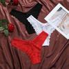 Cotton Crotch Lace Thong Panties Traceless Floral Underpants Women Lace Flower Briefs Lady Girls