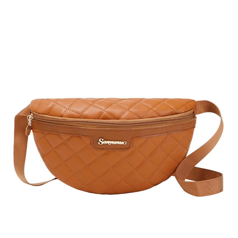 Новая вышитая поясная женская сумка, вышитая сумка, женская нагрудная сумка большой емкости коричневый