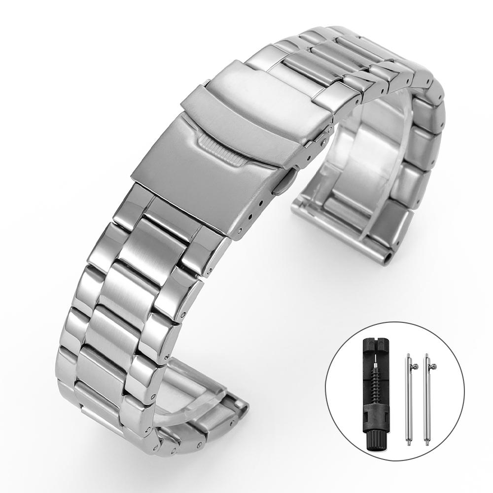 Premium Massives Edelstahl Armband 20mm 22mm 24mm Armbänder für Seiko für Jubilee für Oyster Armband Herren Uhrenzubehör