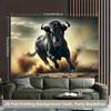 2D Plane 1 Piece of Wild Running Bull Showcasing Strength Background Cloth Suitable for Outdoor Decoration
