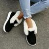 New Ladies Slip on Comfortable Ankle Boots Women Winter Warm Plush Fur Snow Boots Suede ShoesFemale Footwear Botas Femininas