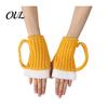 Humorous Costume Hat for Men And Women Funny Beer Mug Hat, Novelty Knitted Leg Warmers Outdoor Hiking Warm Headgear with Handles, Winter Gloves