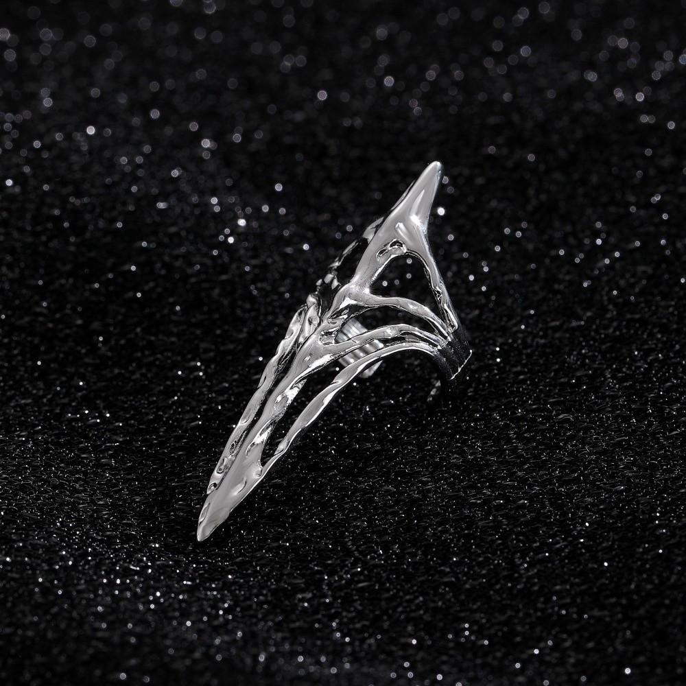 Metal Nail Ring Machinery Style Punk Metal Jewelry Daily Gothic Ring Halloween