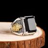 Men's Trendy Retro Gold Pixiu Ring: Domineering Wide Band Index Finger Ring