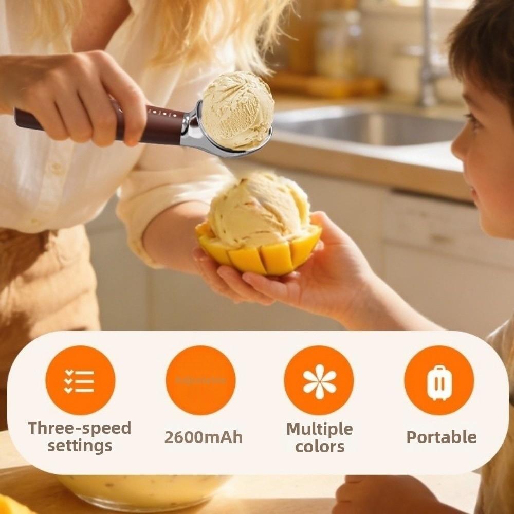 Vodotěsná elektrická naběračka na zmrzlinu USB dobíjecí naběračka na zmrzlinu Servírování zmrzliny