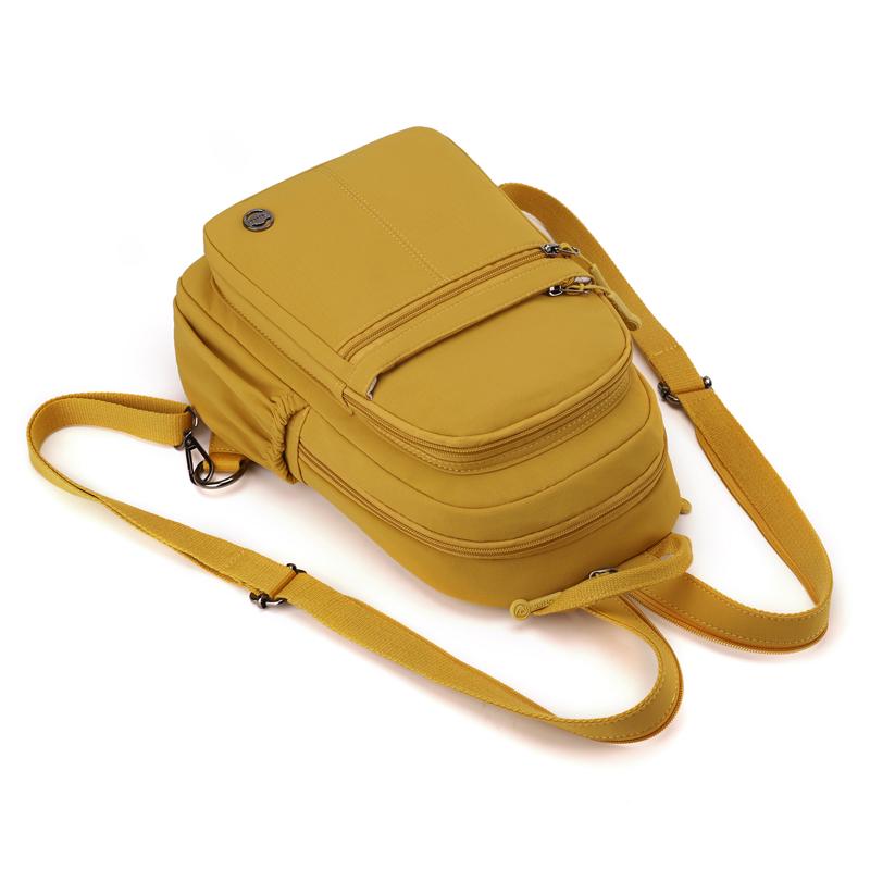 Multi-Functional Backpack Women's Chest Bag Solid Color Crossbody Bag